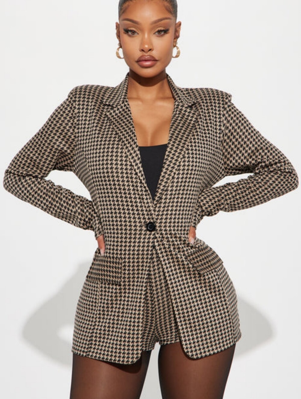 FASHION NOVA | Nessa Houndstooth Blazer